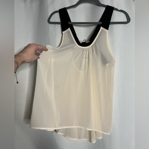 Elodie Ivory and Black Sheer Sleeveless Top - Picture 5 of 9
